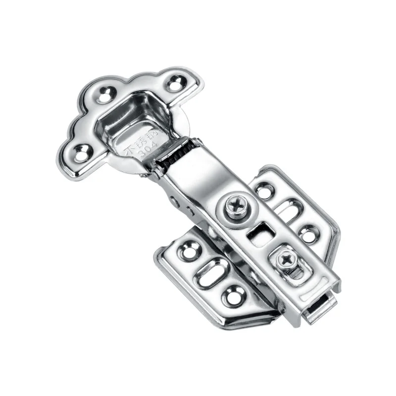 Stainless steel plum-shaped head wide-arm self-discharging hydraulic hinge