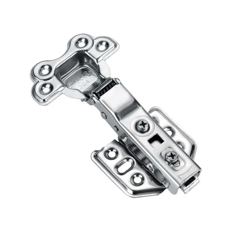 Stainless steel four-hole head wide-arm self-discharging hydraulic hinge - 2
