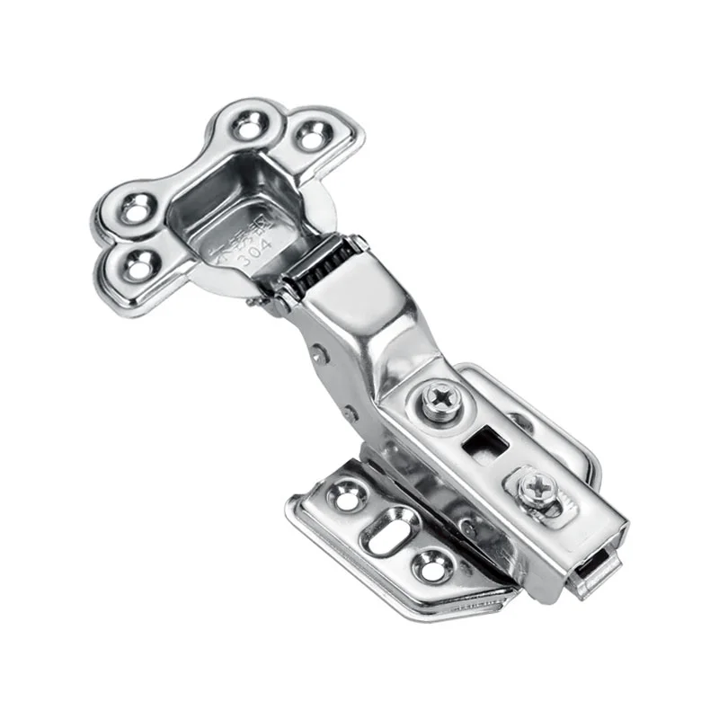 Stainless steel four-hole head wide-arm self-discharging hydraulic hinge - 3