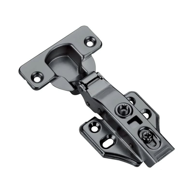 Two-stage force, small-angle copper-plated hydraulic hinge (gun black)